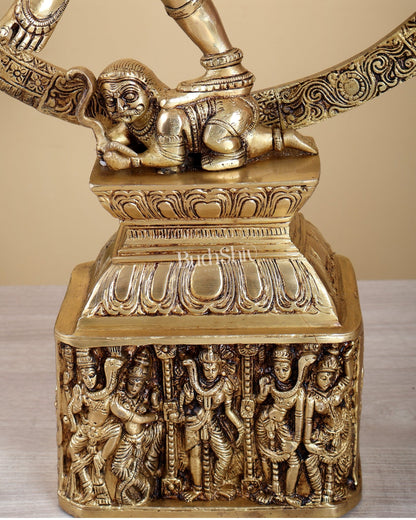 Brass Nataraja Statue | 23" Height shiv gauri carvings - Budhshiv.com