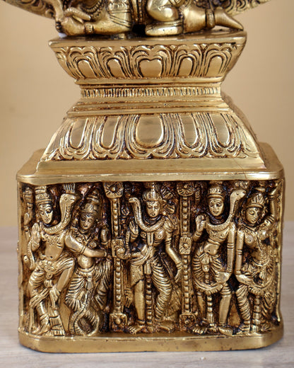 Brass Nataraja Statue | 23" Height shiv gauri carvings - Budhshiv.com
