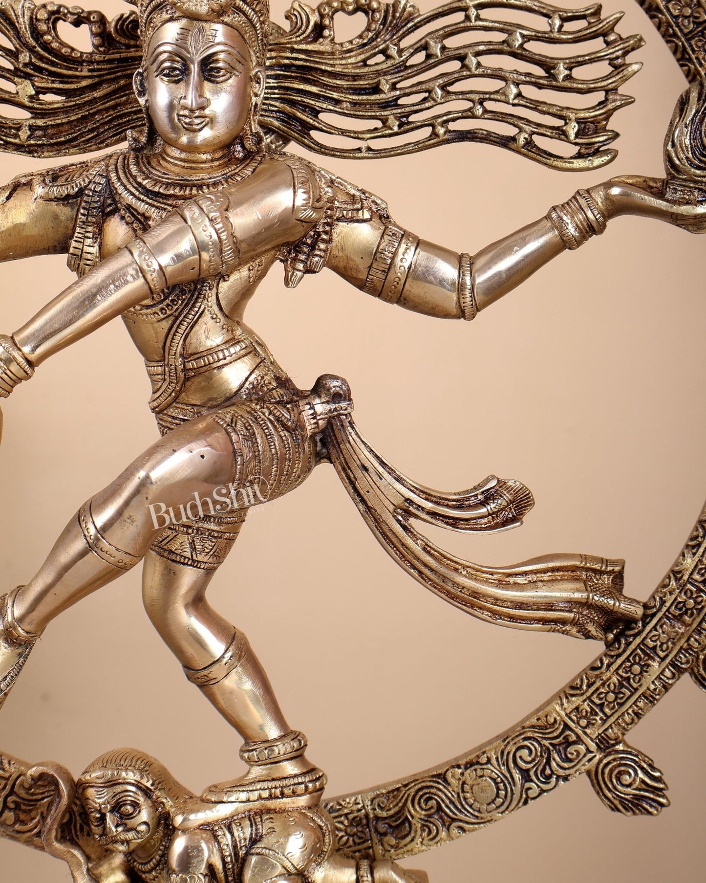 Brass Nataraja Statue | 23" Height shiv gauri carvings - Budhshiv.com