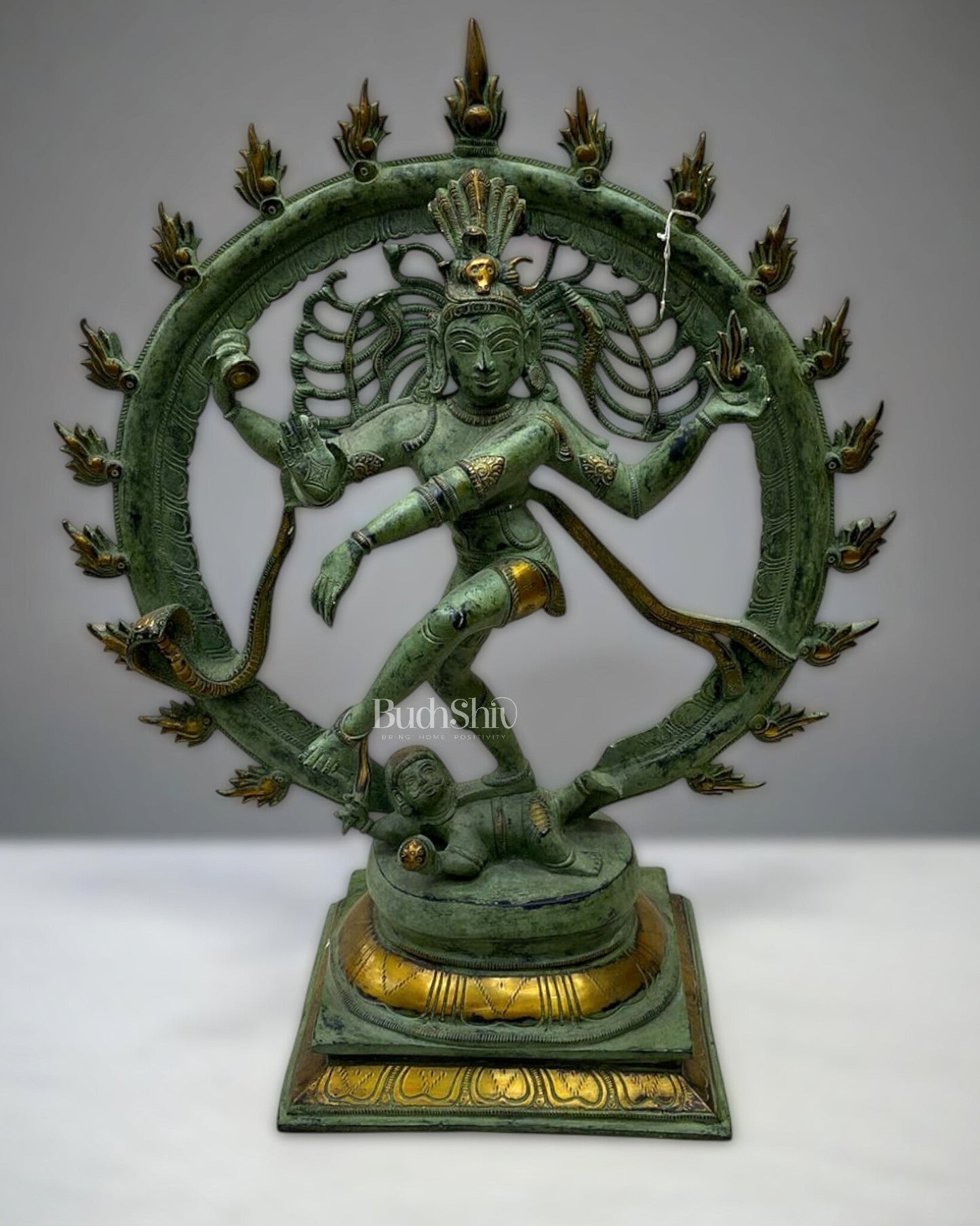Brass Nataraja Statue 24 inch patina tone - Budhshiv.com