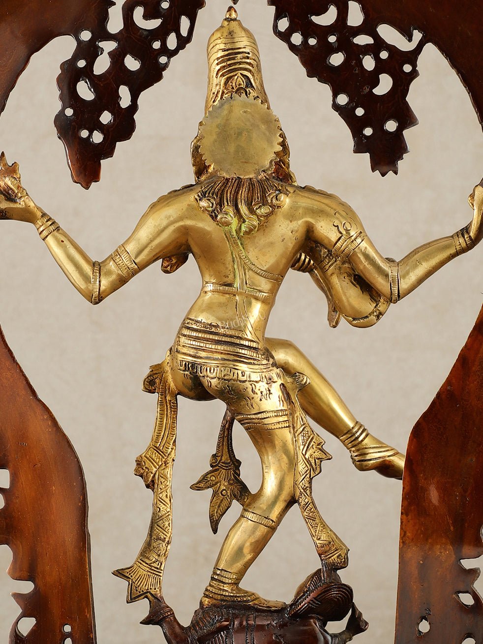 Brass Nataraja Statue - 26" Height dual tone - Budhshiv.com