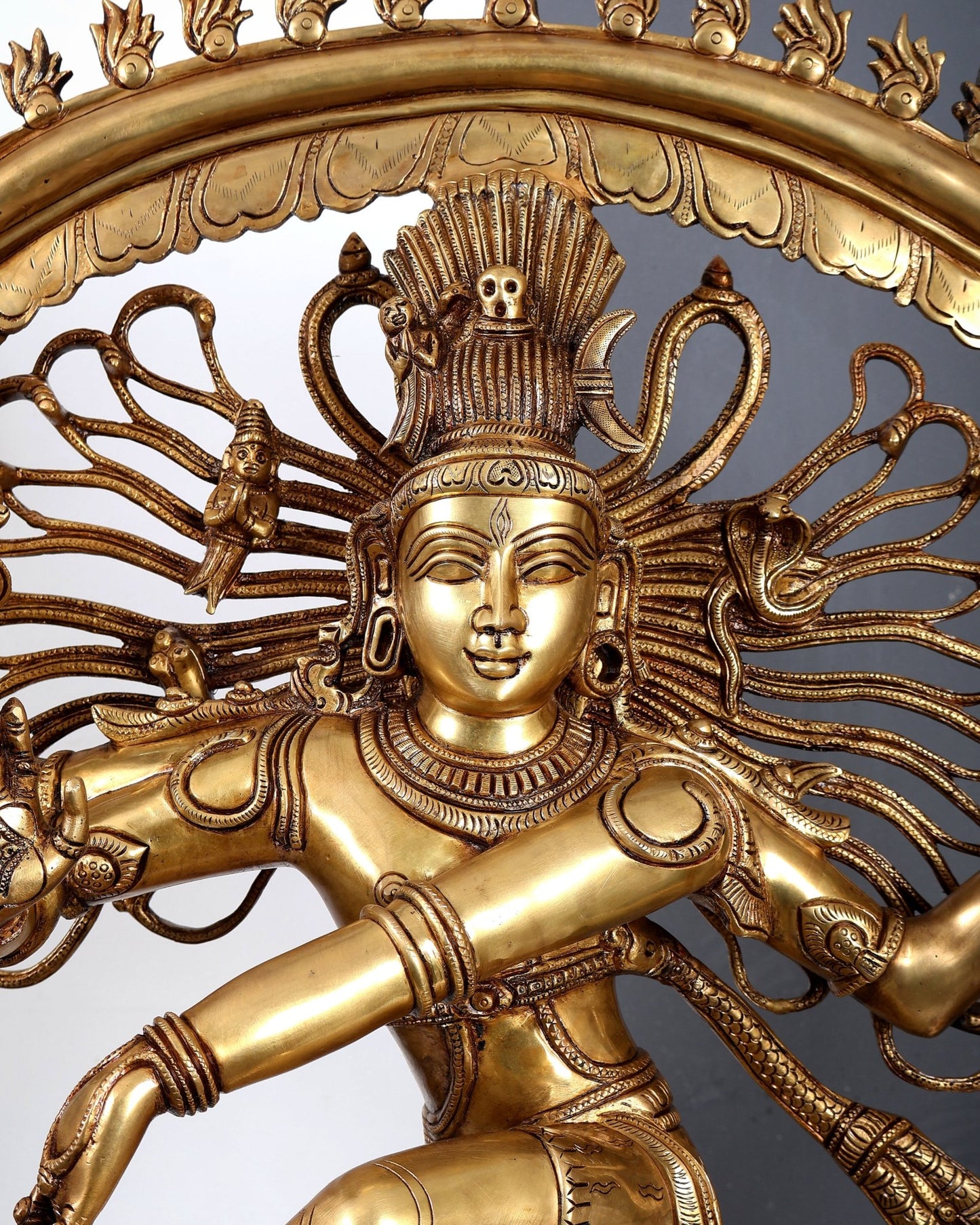 Brass Nataraja Statue – Majestic Large Sculpture 38 inch - Budhshiv.com