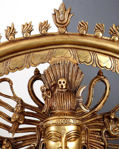 Brass Nataraja Statue – Majestic Large Sculpture 38 inch - Budhshiv.com