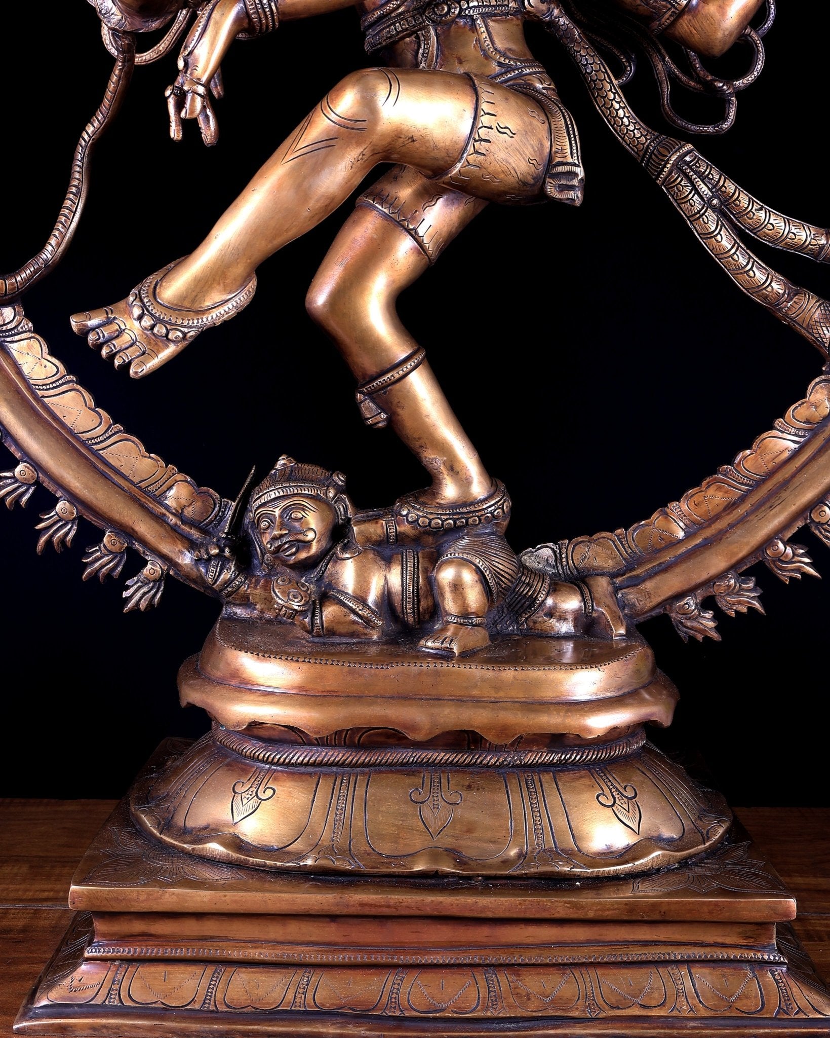 Brass Nataraja Statue – Majestic Large Sculpture in Classical style 38 inch - Budhshiv.com