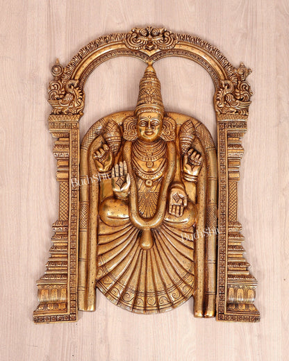 Brass Padmavathi Thayar Wall Hanging – Goddess Lakshmi Universal Form (25 Inches) - Budhshiv.com