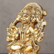 Brass Panchmukhi Hanuman Idol | 5" - Budhshiv.com