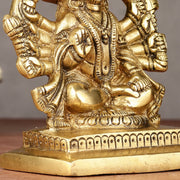 Brass Panchmukhi Hanuman Idol | 5" - Budhshiv.com