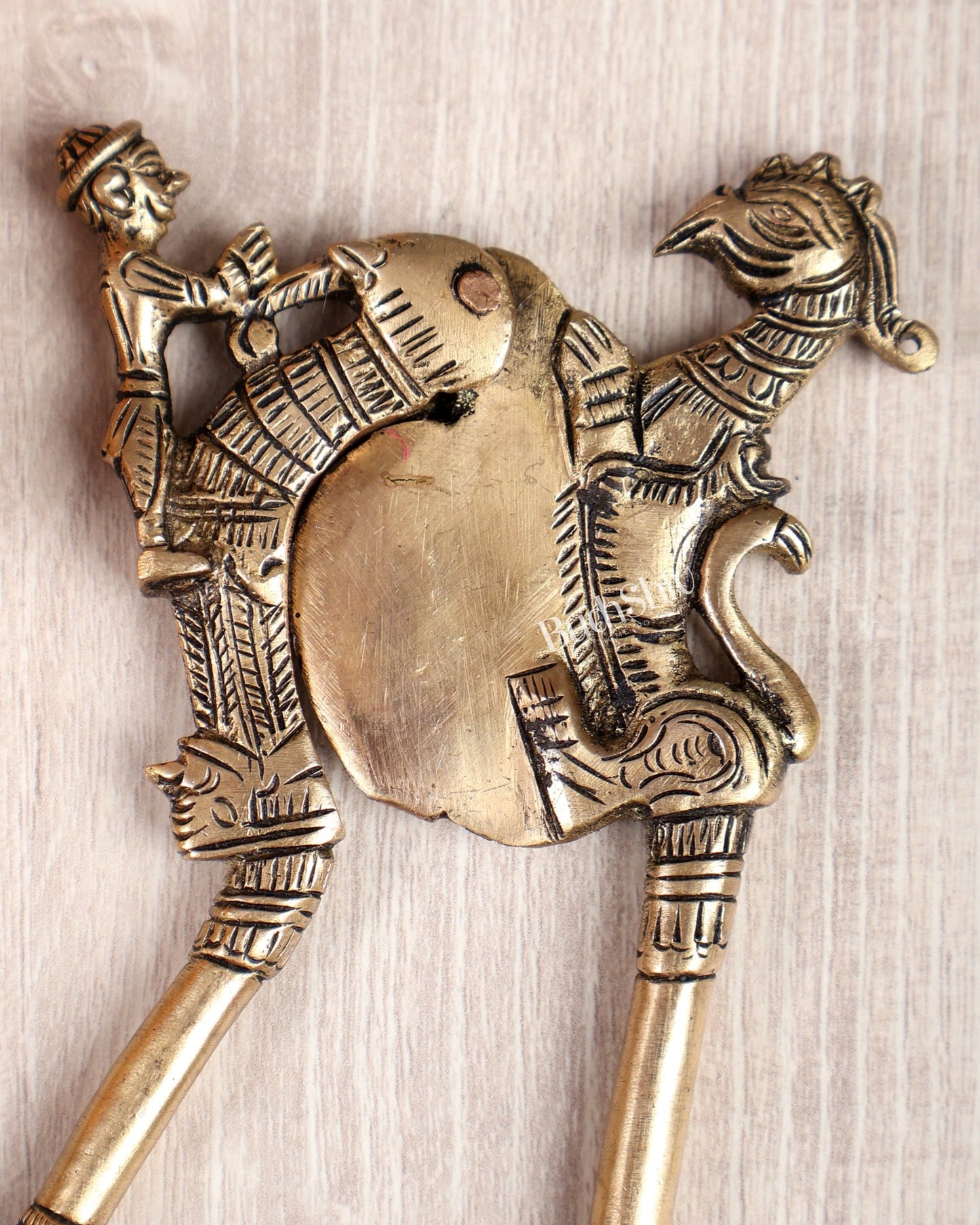 Brass Parrot Charmer Nut Cutter – Traditional Collectible Utility Craft Piece (5 Inches) - Budhshiv.com
