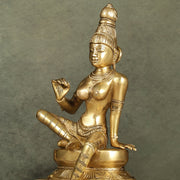 Brass Parvati Idol 9" - Budhshiv.com