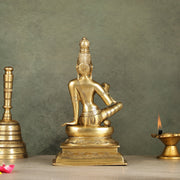 Brass Parvati Idol 9" - Budhshiv.com