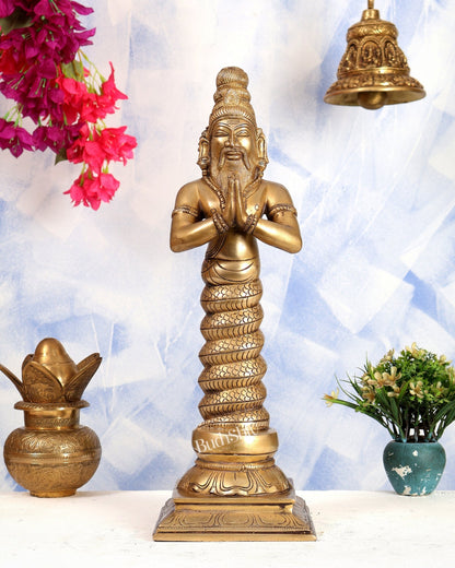 Brass Patanjali Dev Guru Idol | Height 17.5 inch - Budhshiv.com
