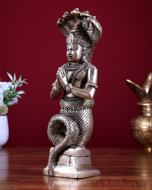 Brass Patanjali Maharishi Sage Idol 10 inch - Budhshiv.com