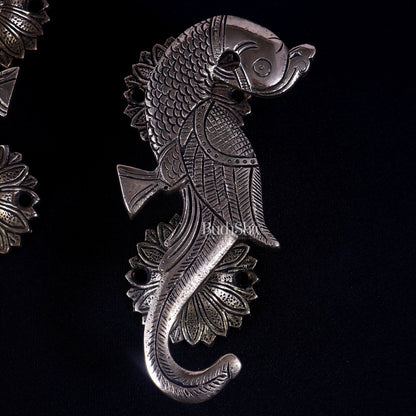 Brass Peacock Design Door Handle Pair | Antique Main Door Hardware - Budhshiv.com