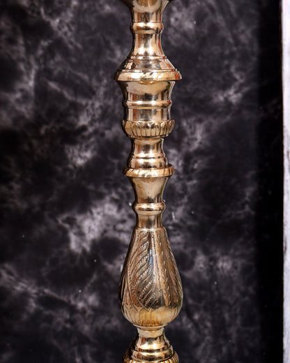 Brass Peacock Samai Inauguration Lamp heavy (Pair) 36.5 inch - Budhshiv.com