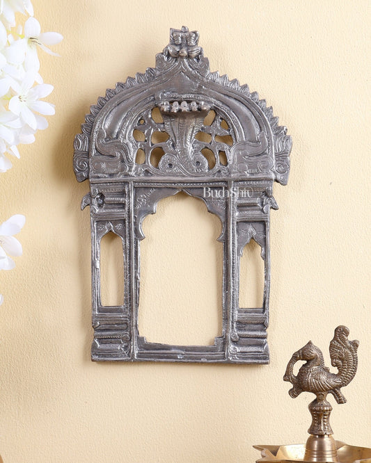 Brass Prabhavali silver plated hanging 10" - Budhshiv.com