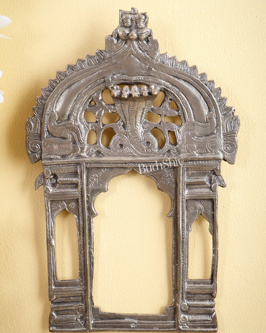 Brass Prabhavali silver plated hanging 10" - Budhshiv.com