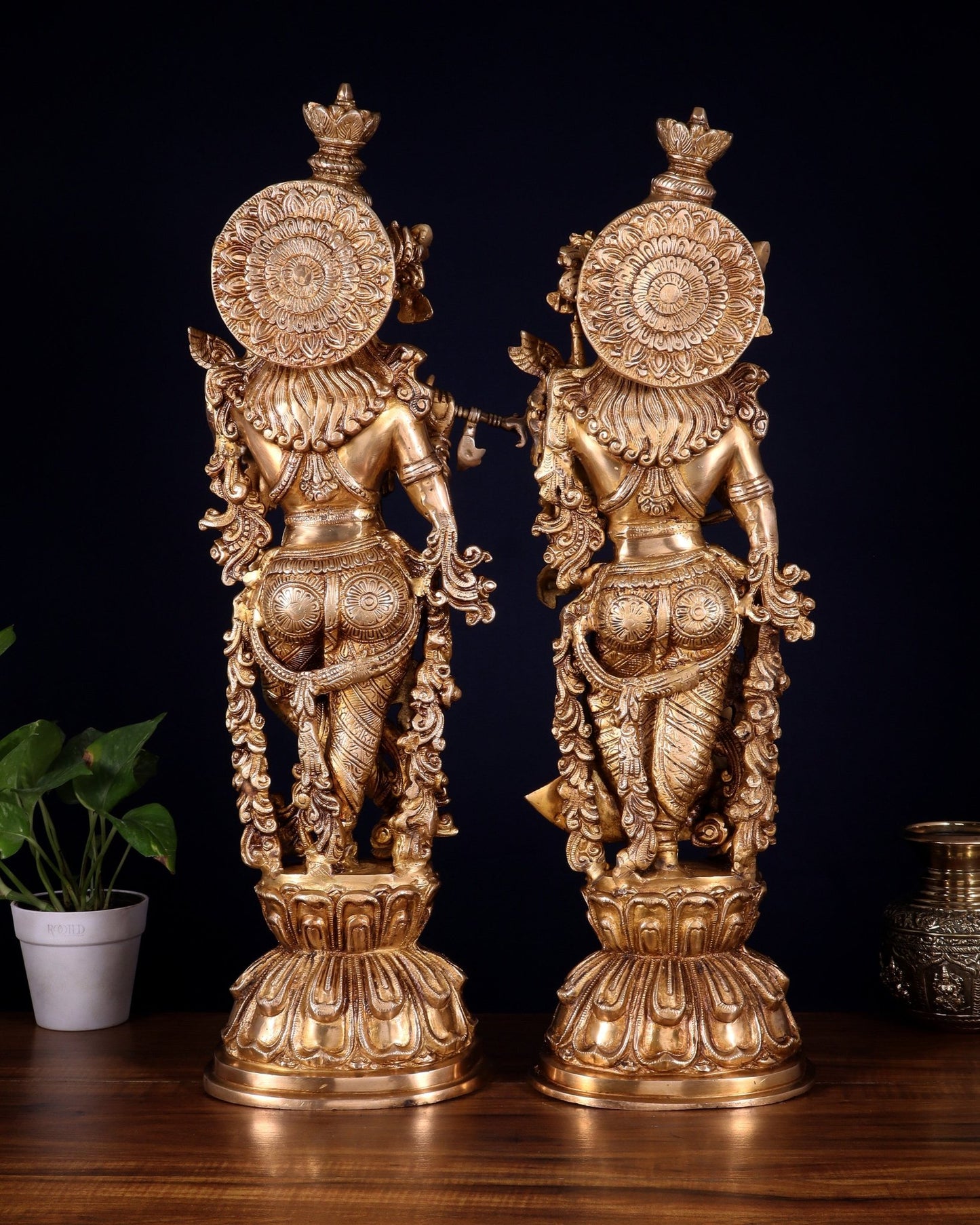 Brass Radha Krishna Idol 25 inch - Budhshiv.com