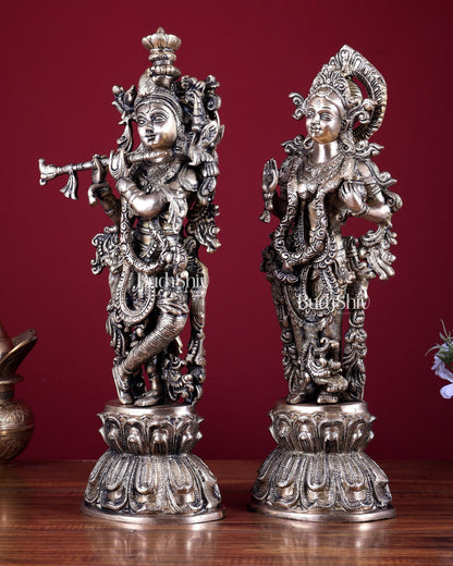 Brass Radha krishna idols 18 inch - Budhshiv.com