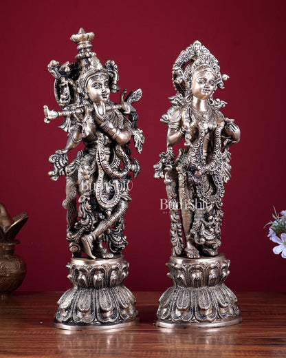 Brass Radha krishna idols 18 inch - Budhshiv.com