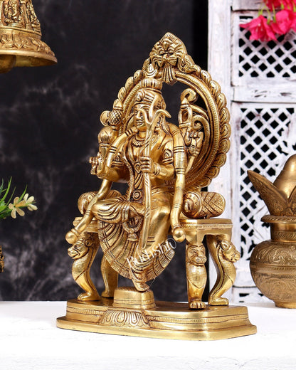 Brass Rajarajeshwari Lalita Tripura Sundari Statue 12 inch - Budhshiv.com