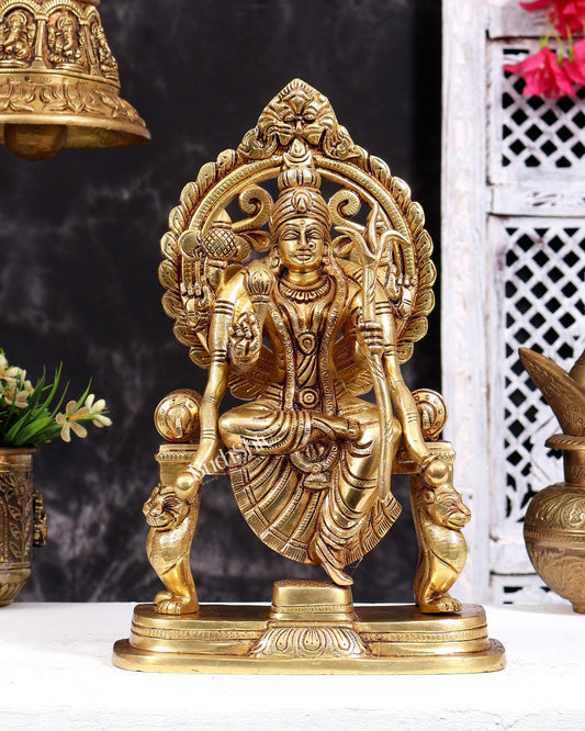 Brass Rajarajeshwari Lalita Tripura Sundari Statue 12 inch - Budhshiv.com
