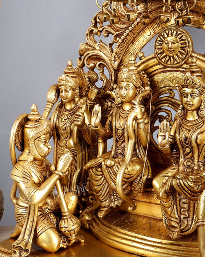 Brass Ram Darbar 23 inch (Ramapatabhishekam) - Budhshiv.com