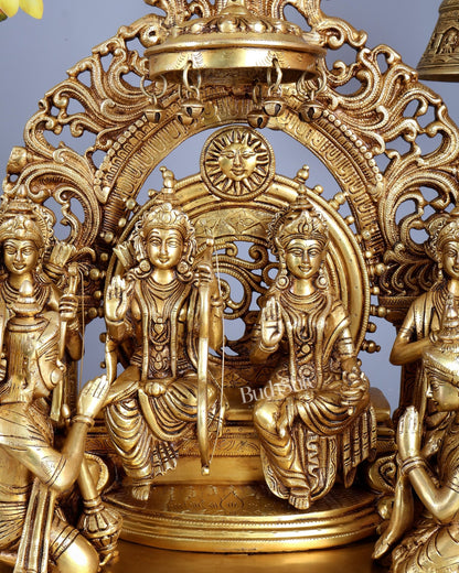 Brass Ram Darbar 23 inch (Ramapatabhishekam) - Budhshiv.com