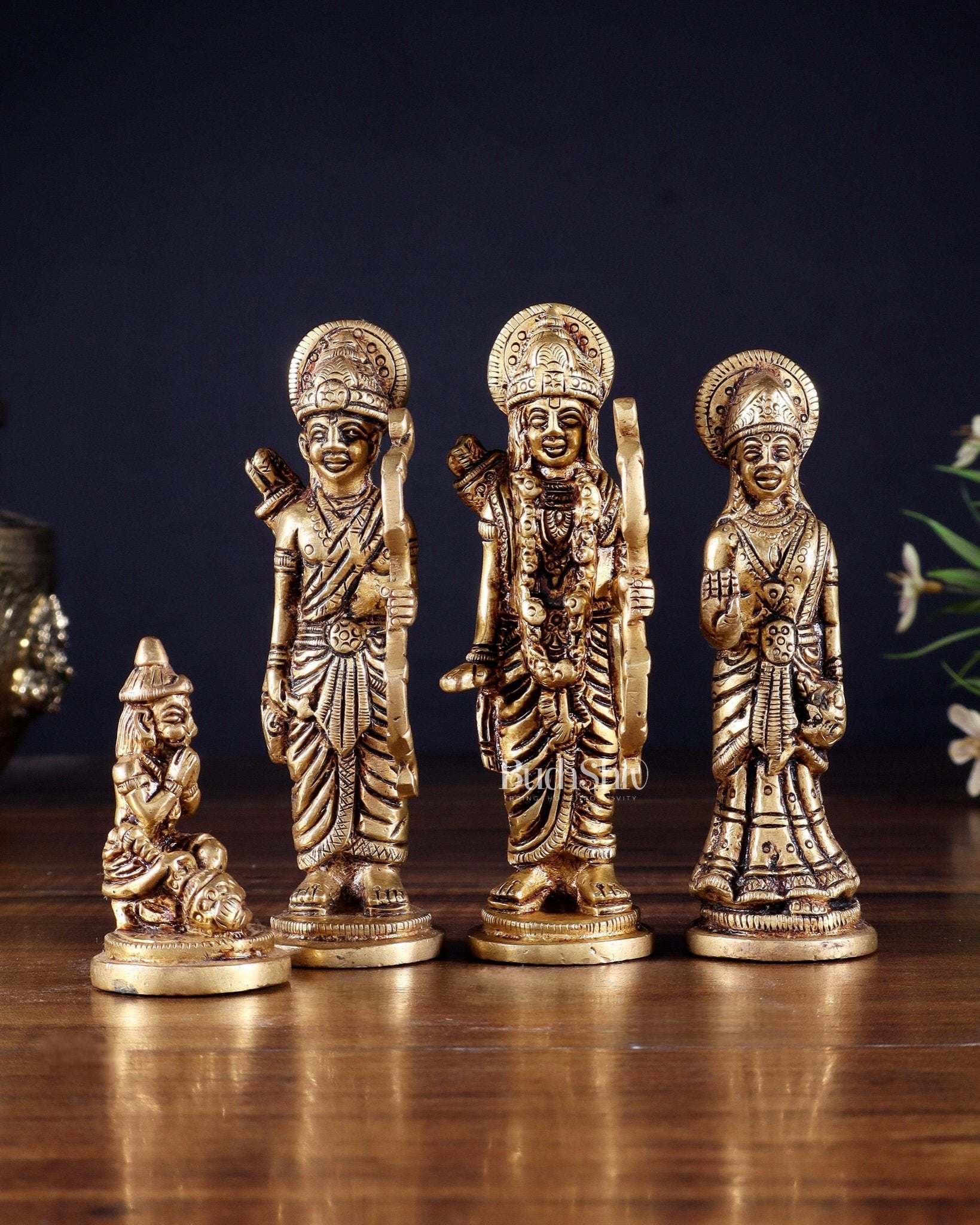 Brass Ram Darbar 4.5 inch small - Budhshiv.com