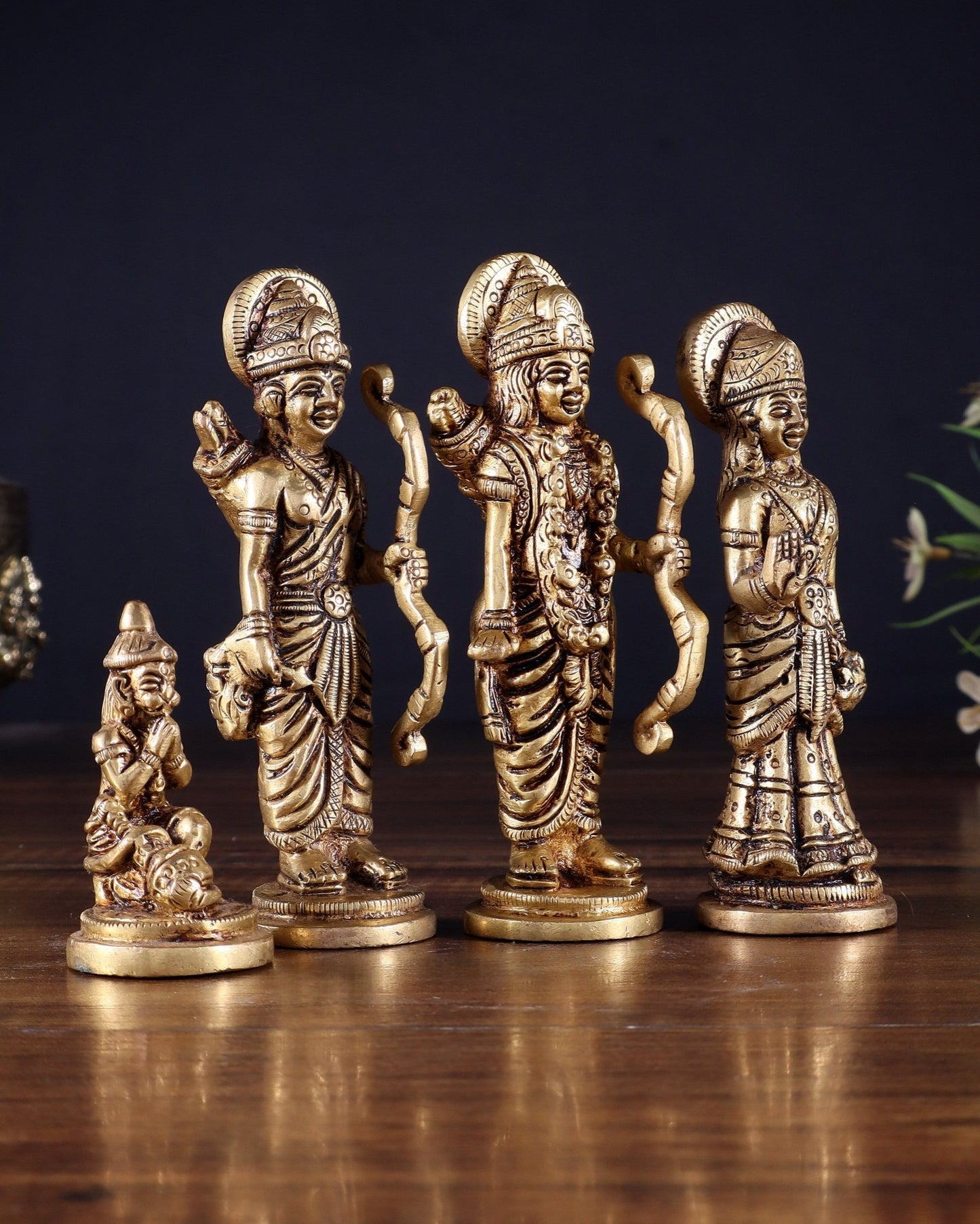 Brass Ram Darbar 4.5 inch small - Budhshiv.com