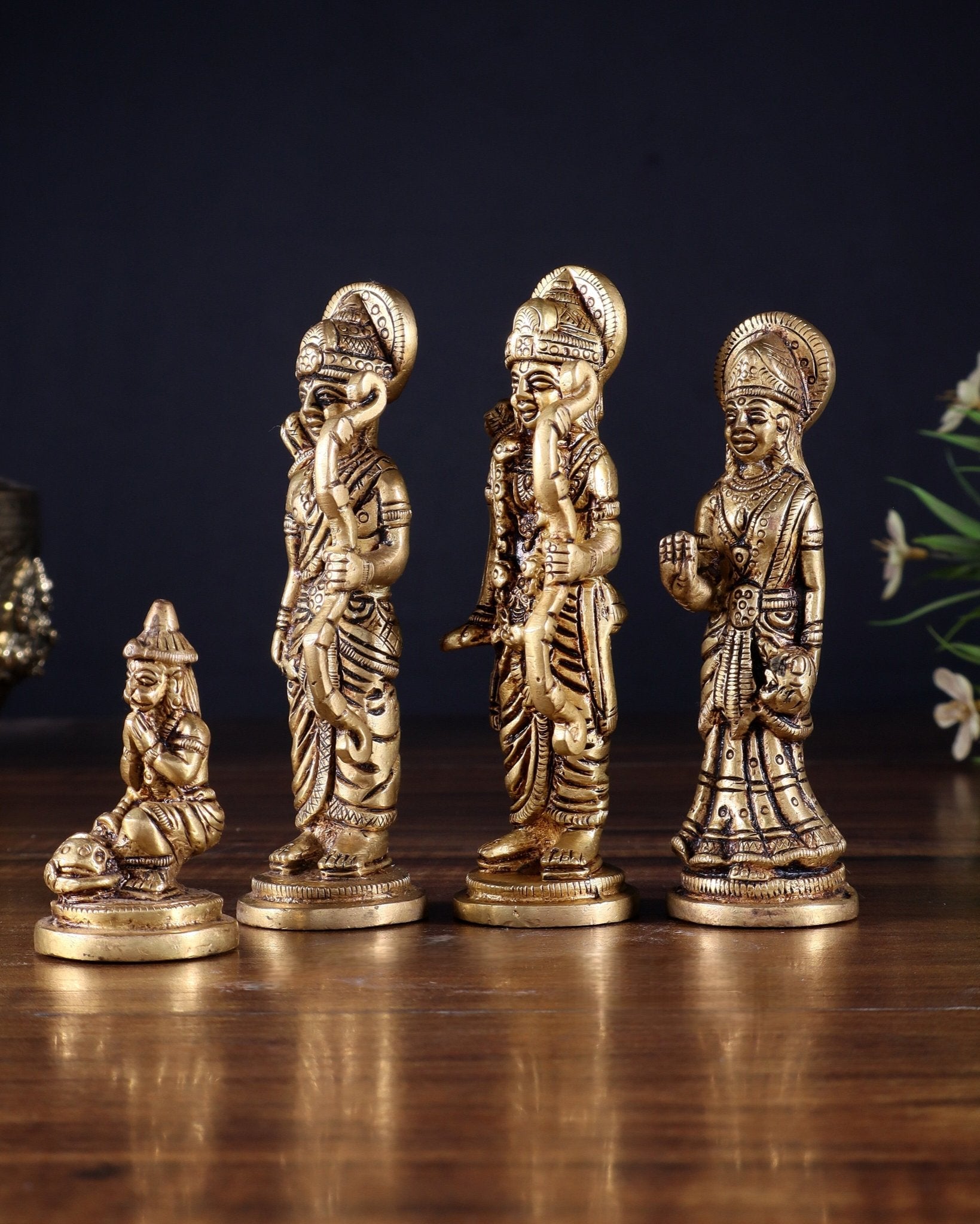 Brass Ram Darbar 4.5 inch small - Budhshiv.com