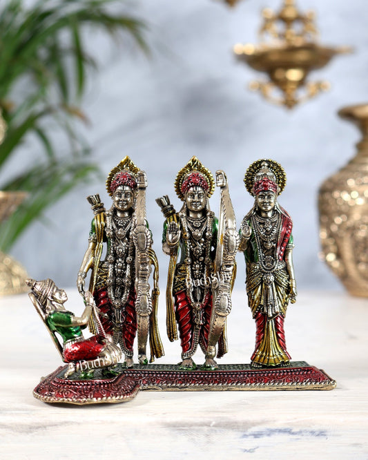 Brass Ram Darbar Idol - 3" superfine hand - painted - Budhshiv.com