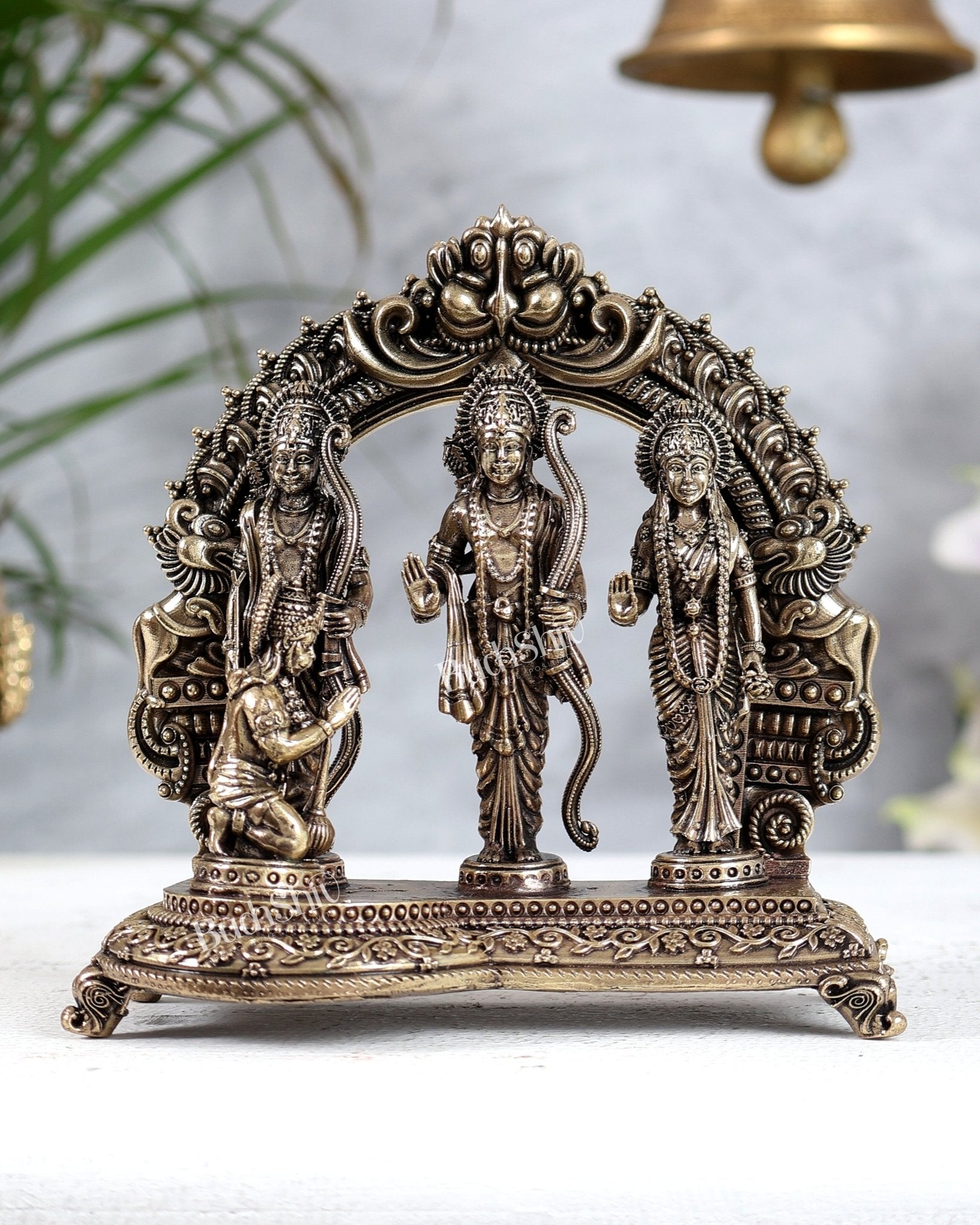 Brass Ram Darbar Idol 5 Inch | Superfine Handcrafted Statue – BudhShiv - Budhshiv.com