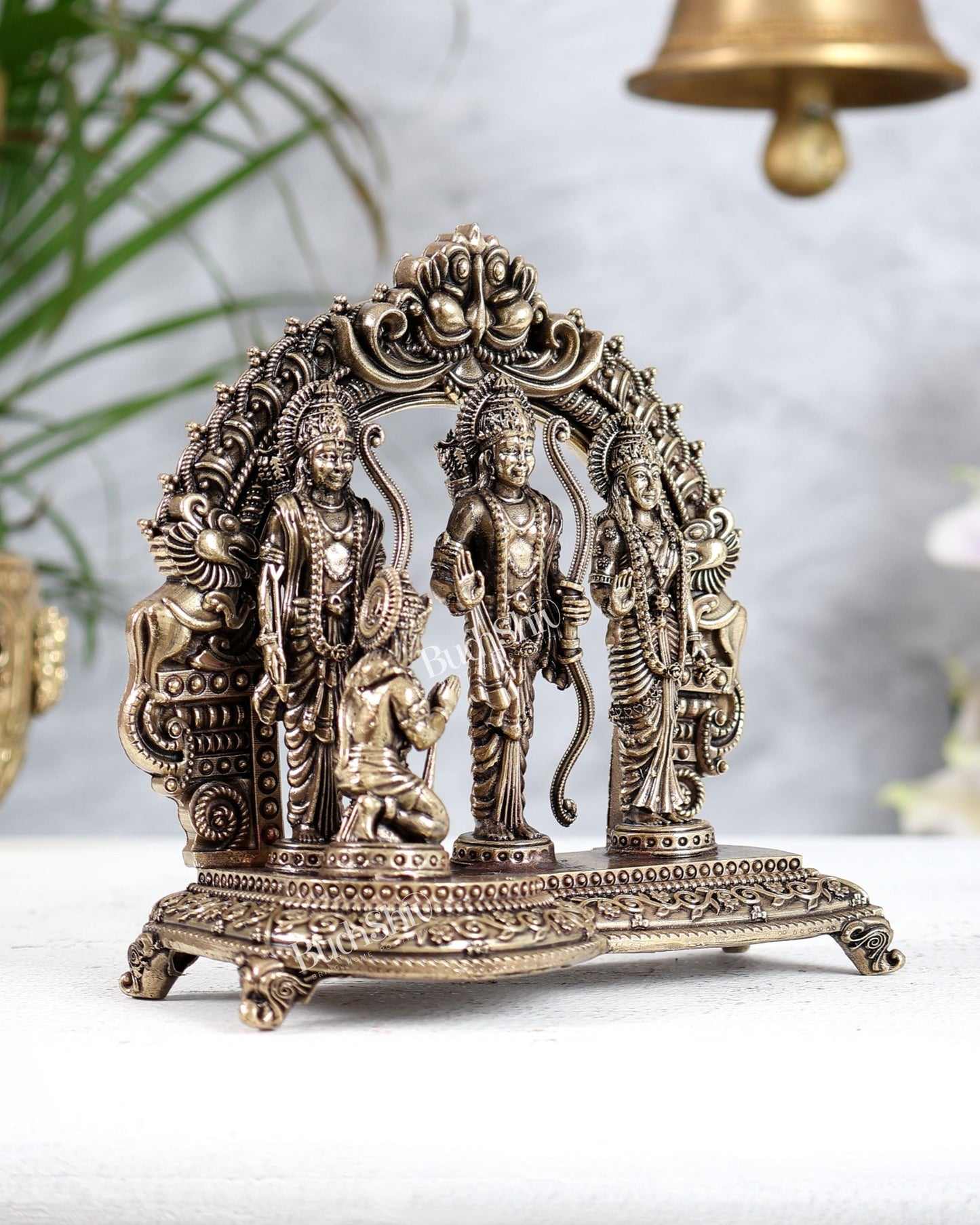 Brass Ram Darbar Idol 5 Inch | Superfine Handcrafted Statue – BudhShiv - Budhshiv.com