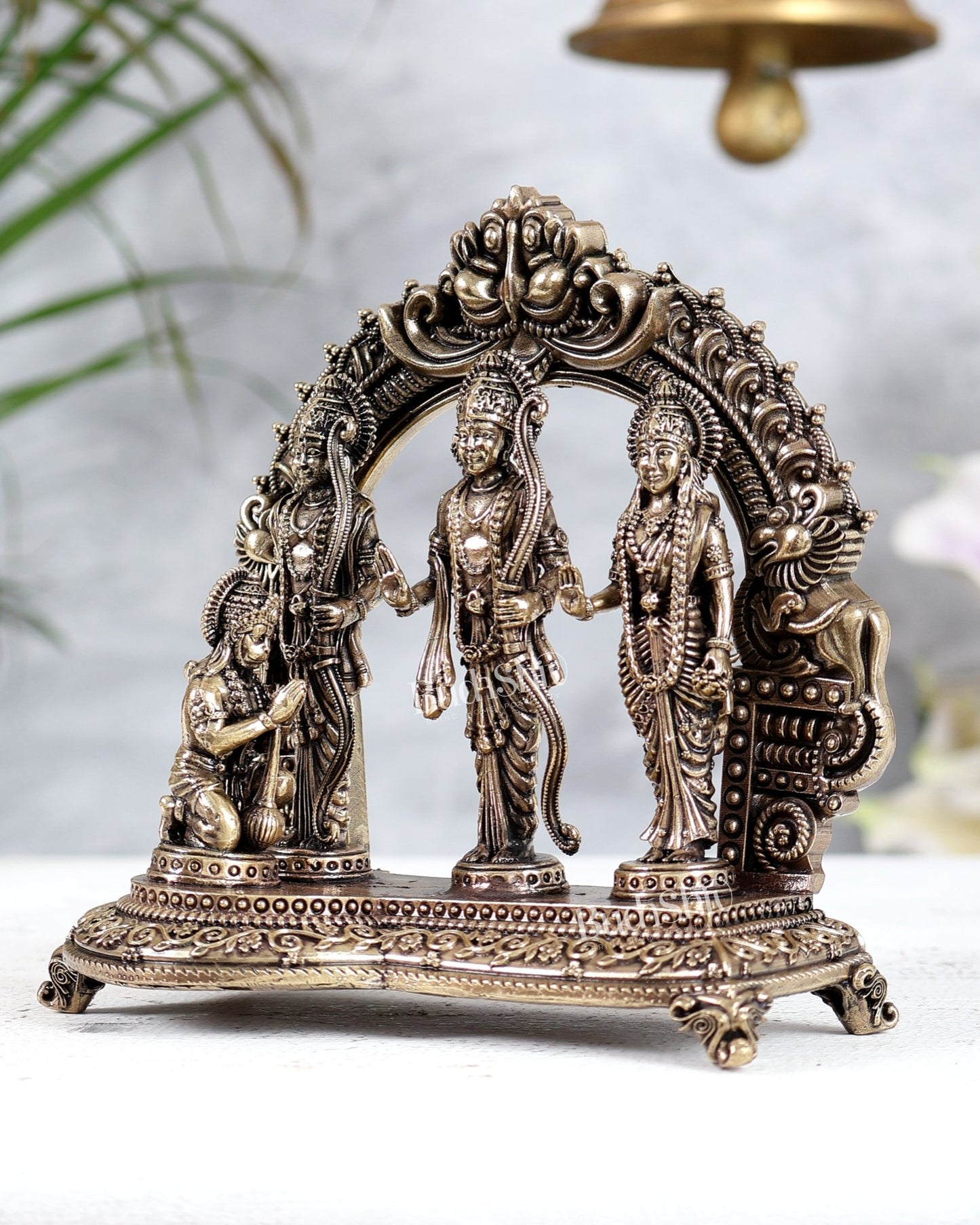 Brass Ram Darbar Idol 5 Inch | Superfine Handcrafted Statue – BudhShiv - Budhshiv.com