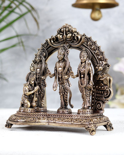 Brass Ram Darbar Idol 5 Inch | Superfine Handcrafted Statue – BudhShiv - Budhshiv.com