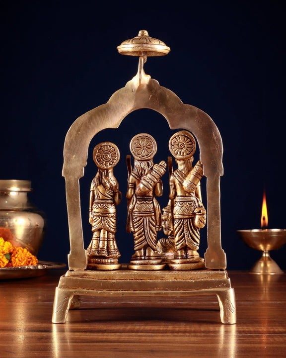 Brass Ram Darbar Idol set 9.5" - Budhshiv.com