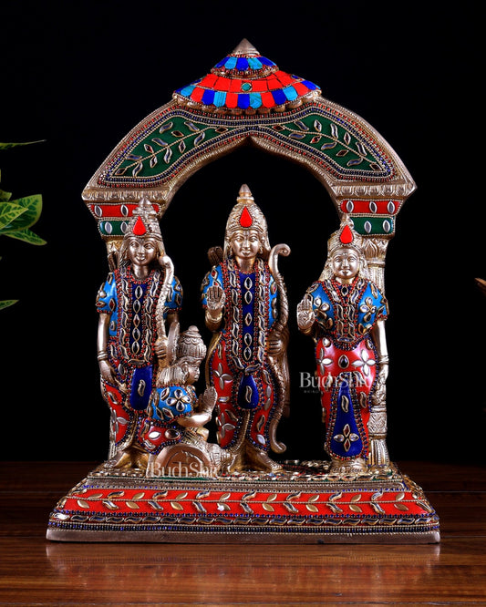 Brass Ram Darbar Statue 12 inch Stonework - Budhshiv.com