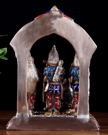 Brass Ram Darbar Statue 12 inch Stonework - Budhshiv.com