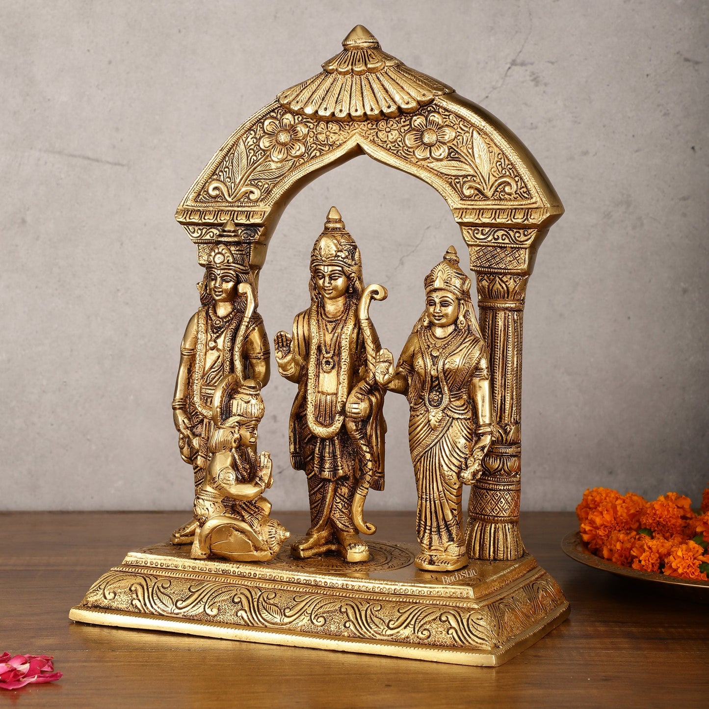 Brass Ram Darbar Statue 12 inch - Budhshiv.com