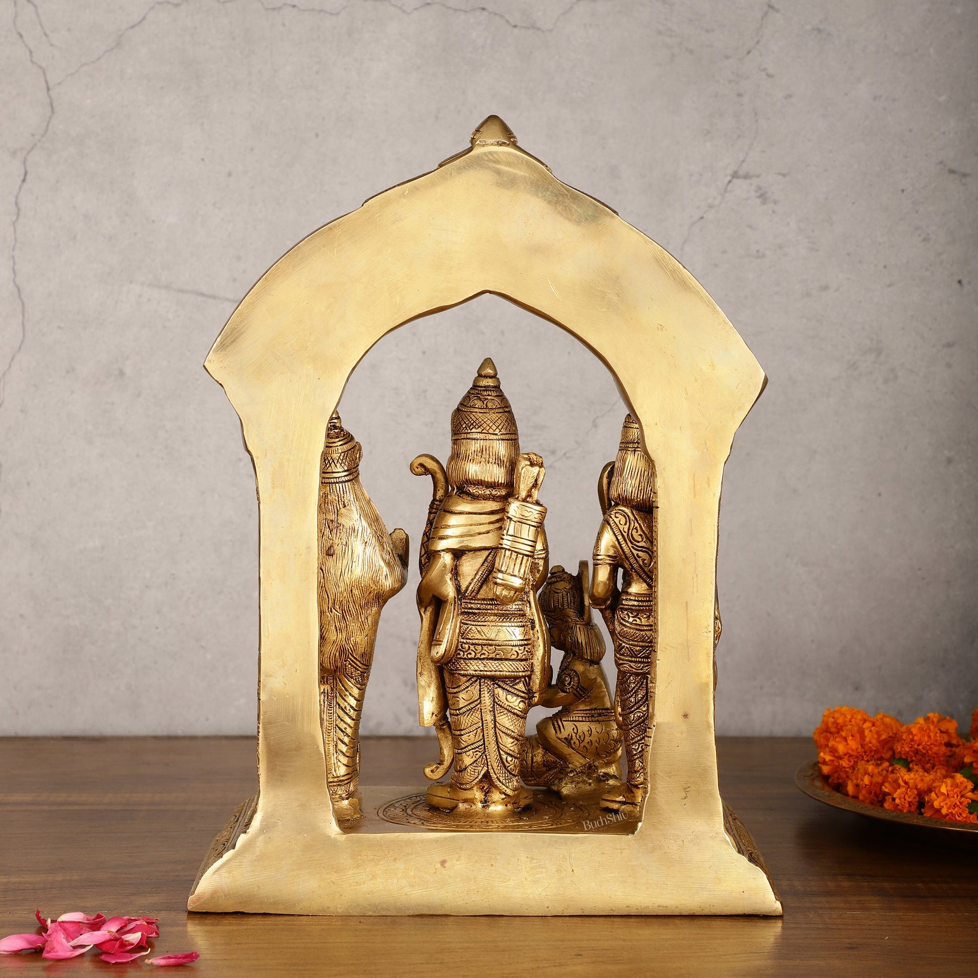 Brass Ram Darbar Statue 12 inch - Budhshiv.com