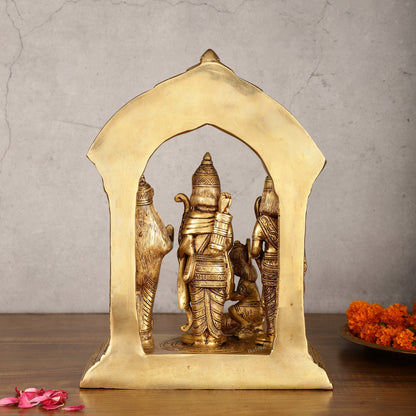 Brass Ram Darbar Statue 12 inch - Budhshiv.com