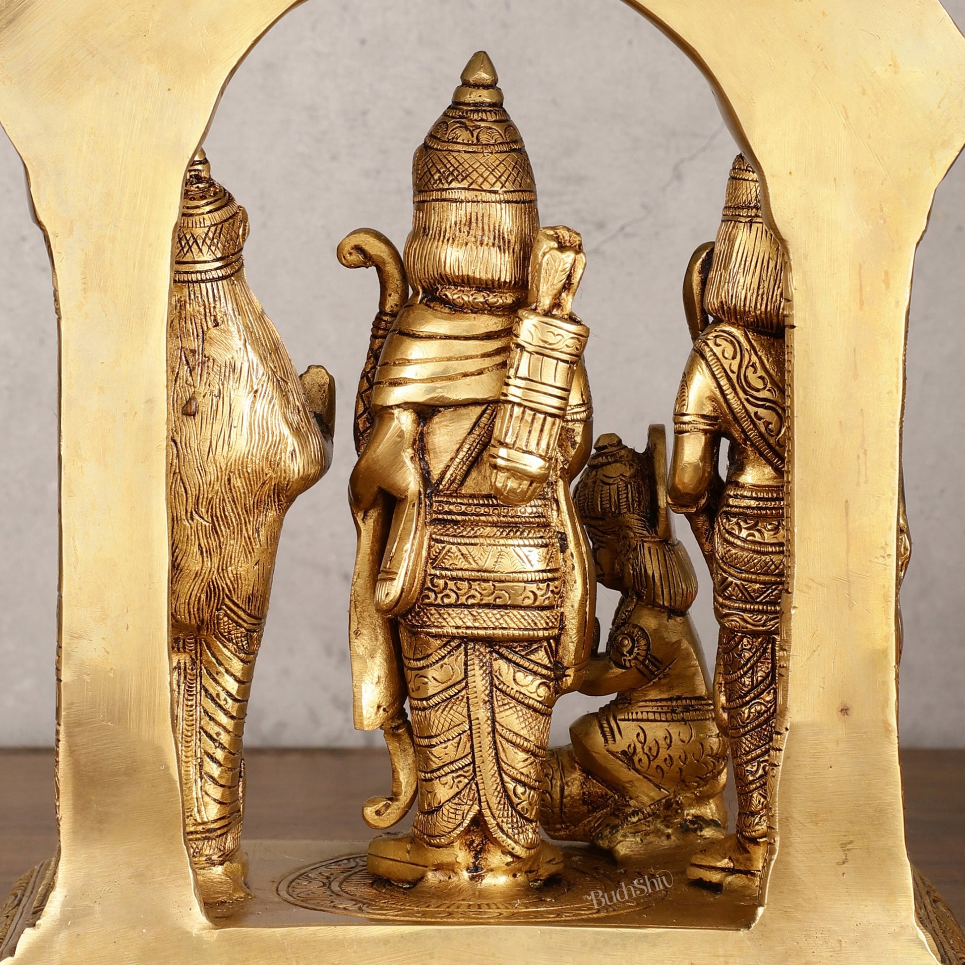 Brass Ram Darbar Statue 12 inch - Budhshiv.com