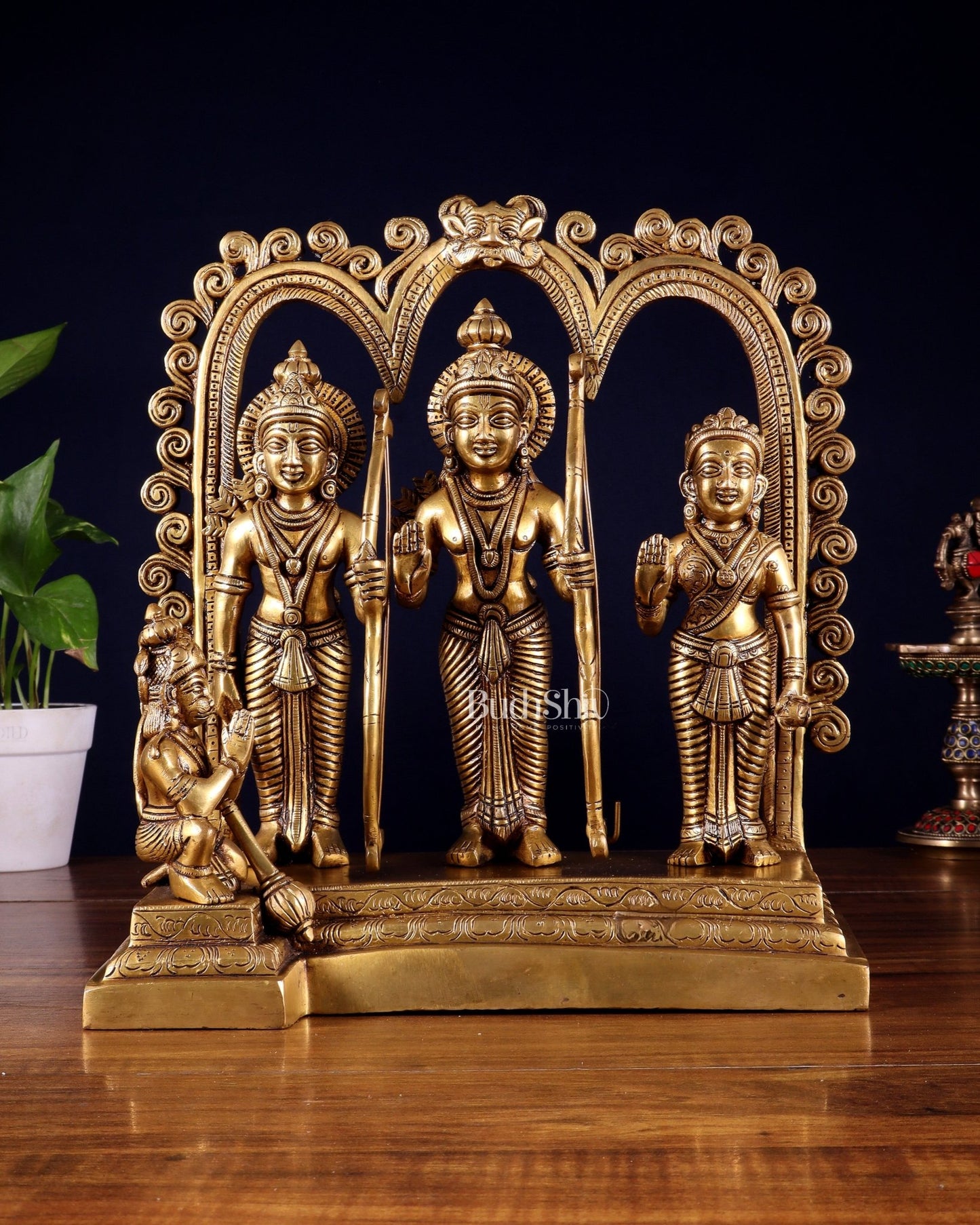 Brass Rama Darbar Idol - 12 inch - Budhshiv.com