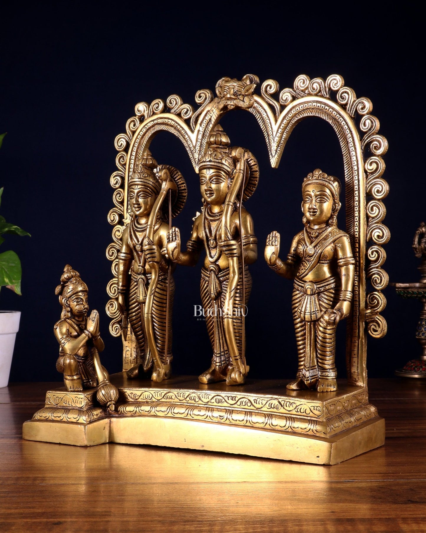 Brass Rama Darbar Idol - 12 inch - Budhshiv.com