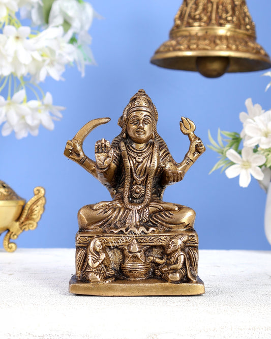 Brass Santoshi Mata Idol - 5.5 Inch - Budhshiv.com