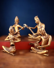 Brass Set of 4 Tansen Musicians – 18 Inch - Budhshiv.com