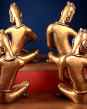 Brass Set of 4 Tansen Musicians – 18 Inch - Budhshiv.com