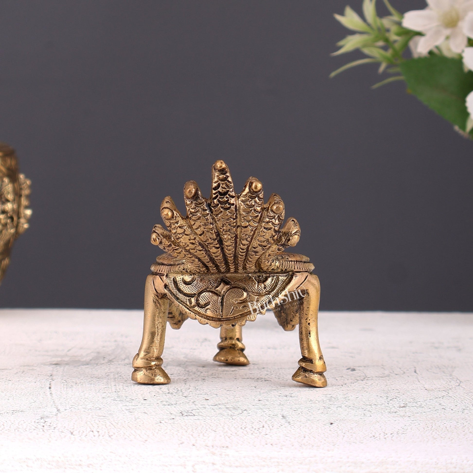Brass Shankh Stand – Decorative Holder to Place Brass Conch (4 Inches) - Budhshiv.com