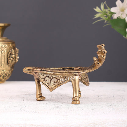 Brass Shankh Stand – Decorative Holder to Place Brass Conch (4 Inches) - Budhshiv.com