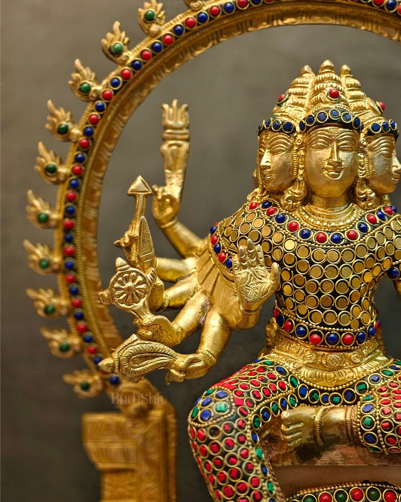 Brass Shanmukha Kartikeya Kumaraswamy Statue 18